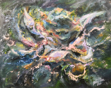 Картина под названием "Планета Земля" - Наиля Абдуллина, Подлинное произведение искусства, Масло