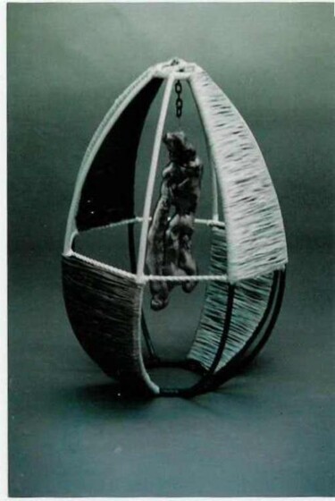 Sculpture titled "piece of "Albanian…" by Naim Iseni, Original Artwork, Metals