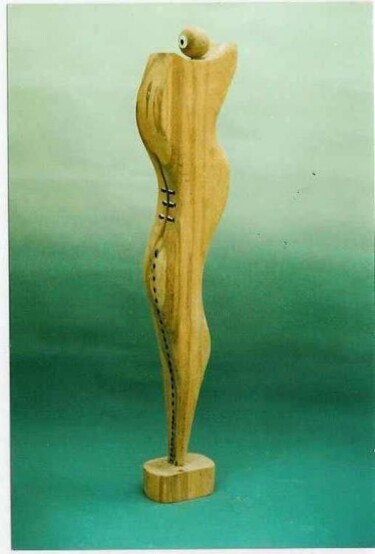 Sculpture titled ""Dardanian Goddes"" by Naim Iseni, Original Artwork, Wood