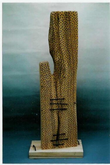 Sculpture titled ""Iiyrian Mother"" by Naim Iseni, Original Artwork, Wood