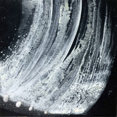 Peinture intitulée "écume-de-lune-" par Naï, Œuvre d'art originale, Acrylique