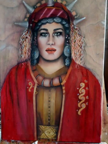 Painting titled "ا" by Naima Sebti, Original Artwork, Pigments