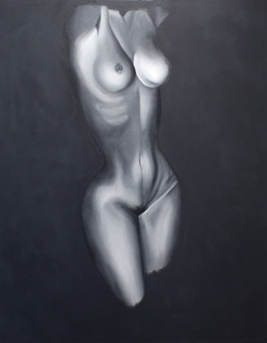 Peinture intitulée "La femme trophée" par Naïs Philip, Œuvre d'art originale, Huile