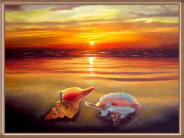 Painting titled "sea  side" by Rafi Naish, Original Artwork