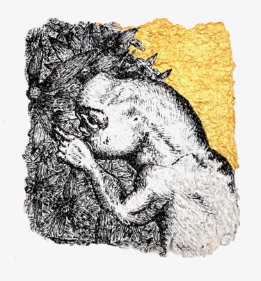 Dessin intitulée "Rechercher sa beaut…" par Bertrand Naivin, Œuvre d'art originale, Encre