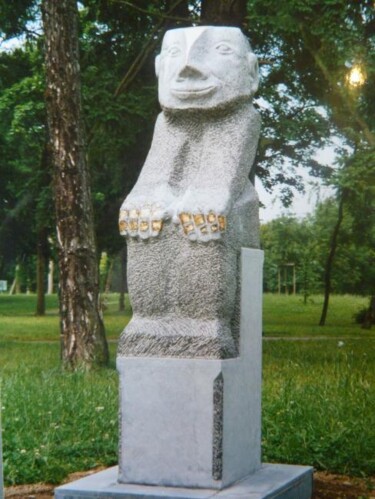 Sculpture titled "vacuite" by Naja De Durbuy, Original Artwork, Stone