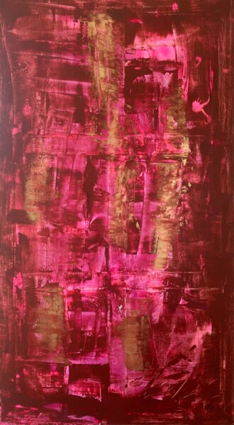 Картина под названием "Dimension rose" - Naji Joseph Hallak, Подлинное произведение искусства, Акрил
