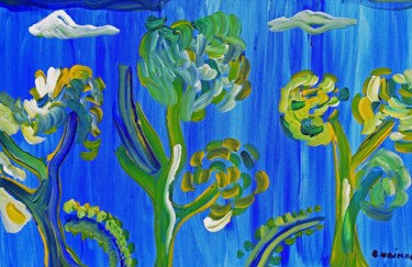 Peinture intitulée "Floraisons" par Betty Najman, Œuvre d'art originale, Acrylique