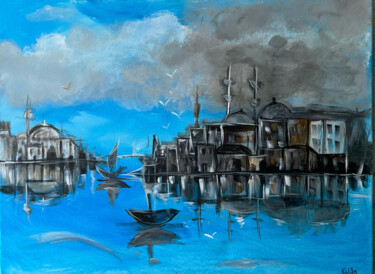 Pintura titulada "Istanbul" por Nalân Arzu Karadag, Obra de arte original, Acrílico Montado en Bastidor de camilla de madera