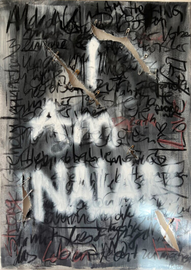 Картина под названием "Selfportrait" - Nalân Arzu Karadag, Подлинное произведение искусства, Акрил Установлен на Деревянная…
