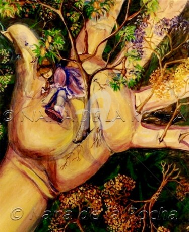 Painting titled "Metamorfosis" by Nana De La Rocha, Original Artwork, Acrylic