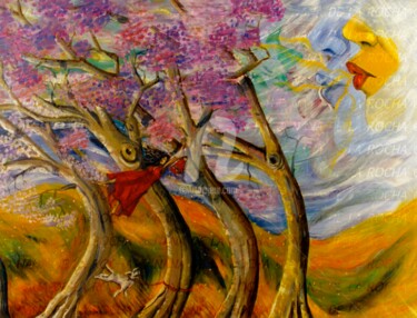 Malarstwo zatytułowany „Los vientos” autorstwa Nana De La Rocha, Oryginalna praca, Akryl