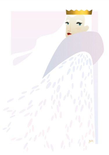 Grafika cyfrowa / sztuka generowana cyfrowo zatytułowany „Reina de las nieves” autorstwa Nana Nimbus, Oryginalna praca, 2D p…