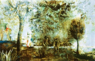Malerei mit dem Titel "Après la Pluie" von Nana Plamadeala-Kiritchenko, Original-Kunstwerk, Öl