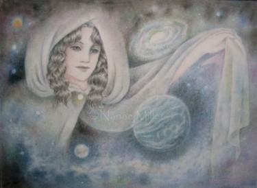 Disegno intitolato "Planetary Guardian…" da Nanae Miller, Opera d'arte originale, Altro