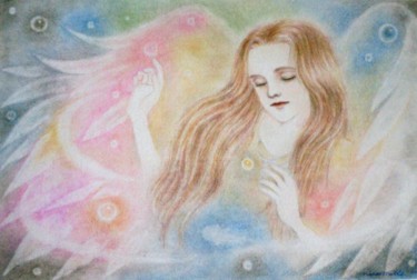 Drawing titled "Ginger Angel" by Nanae Miller, Original Artwork, Other