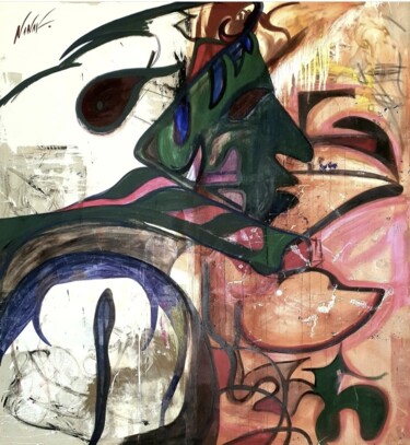 Pintura titulada "DEVIL EYES" por Nanak Sosan, Obra de arte original, Oleo