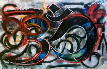 Malerei mit dem Titel "OM" von Nanak Sosan, Original-Kunstwerk, Acryl