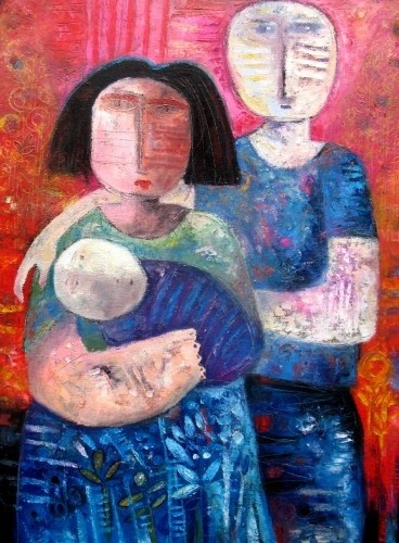 Pintura titulada "padres" por Ñañake, Obra de arte original