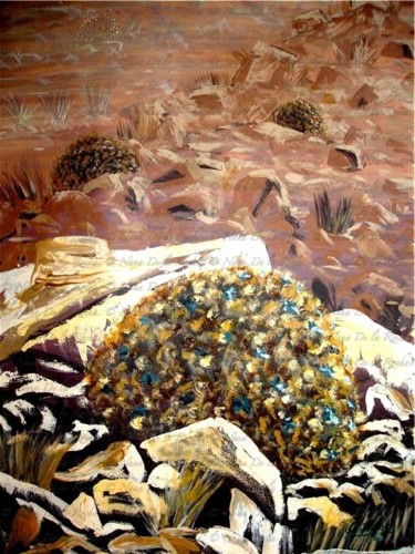Pintura titulada "Desierto" por Nana, Obra de arte original, Oleo