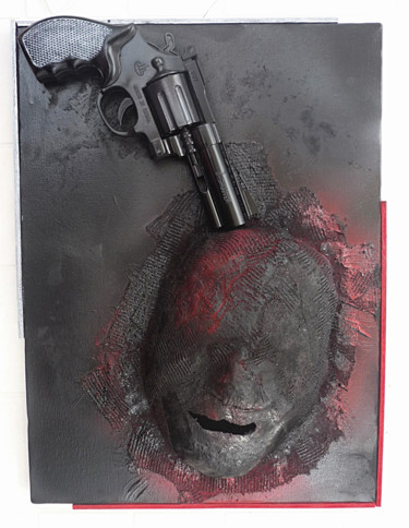 Γλυπτική με τίτλο "Bang Bang" από Nancy Cardinal, Αυθεντικά έργα τέχνης, Γύψος