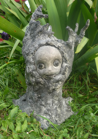 Sculptuur getiteld "Bébé arbre" door Nancy Cardinal, Origineel Kunstwerk, Mixed Media