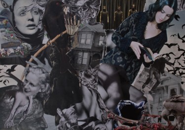 Collages intitulée "Rêve étrange 2" par Nancy Cardinal, Œuvre d'art originale, Collages