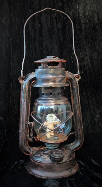 Sculpture intitulée "Lanterne pour la lu…" par Nancy Cardinal, Œuvre d'art originale, Métaux