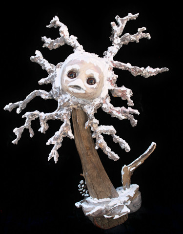 雕塑 标题为“L'arbre de vie atte…” 由Nancy Cardinal, 原创艺术品, 木