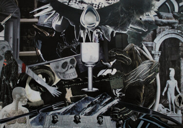 Collages titulada "Rêve étrange 19" por Nancy Cardinal, Obra de arte original, Collages