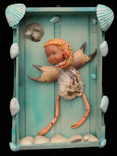 Sculpture intitulée "L'enfant fruit de m…" par Nancy Cardinal, Œuvre d'art originale, Bois