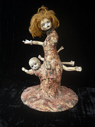 Sculptuur getiteld "Arbre des possibles" door Nancy Cardinal, Origineel Kunstwerk, Gips
