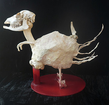 Sculpture intitulée "Dinosaure" par Nancy Cardinal, Œuvre d'art originale, Autre