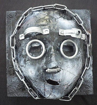 Sculpture intitulée "Mad Masque" par Nancy Cardinal, Œuvre d'art originale, Autre