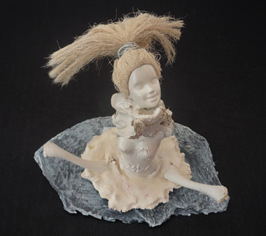 Sculpture intitulée "Blessure" par Nancy Cardinal, Œuvre d'art originale, Techniques mixtes