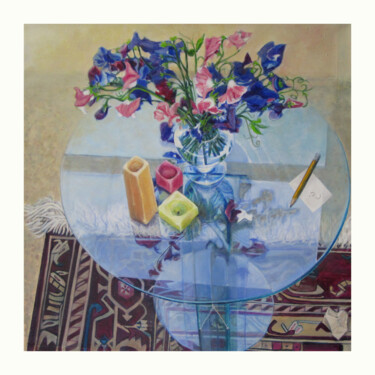 Картина под названием "sweet-peas-ii.jpg" - Nancy Fruchtman (Taya), Подлинное произведение искусства, Акрил