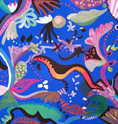"Bouquet de couleurs" başlıklı Tablo Nancy Gabel tarafından, Orijinal sanat, Akrilik