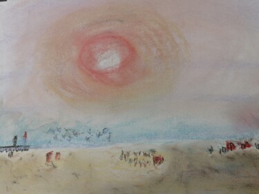 Peinture intitulée "fin d'après midi à…" par Nancy Krief, Œuvre d'art originale, Pastel