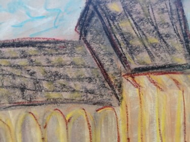 「la petite église」というタイトルの絵画 Nancy Kriefによって, オリジナルのアートワーク, パステル