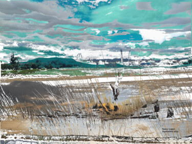 Arts numériques intitulée "MARECAGE" par Nancy Lopez, Œuvre d'art originale, Peinture numérique Monté sur Châssis en bois
