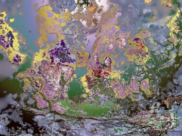 Digitale Kunst mit dem Titel "ABSTRACTION 200221" von Nancy Lopez, Original-Kunstwerk, Digitale Malerei Auf Keilrahmen aus H…