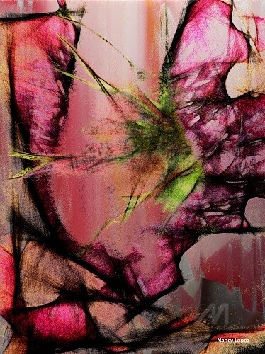 ABSTRACTION 300921 Digitale Künste mit dem Titel "ABSTRACTION 300921" von Nancy Lopez, Original-Kunstwerk, Digitale Malerei Auf Gestell montiert