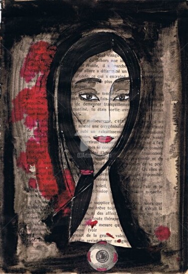 Painting titled "Elle" by Nancy Van Reeth, Original Artwork