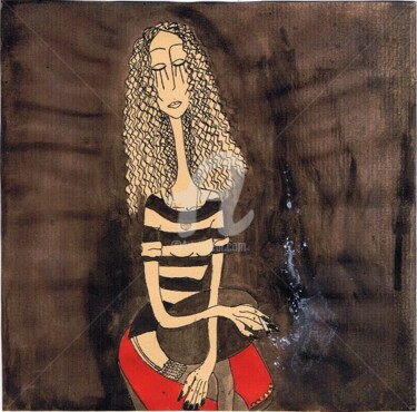 Peinture intitulée "Nancy Spungen" par Nancy Van Reeth, Œuvre d'art originale