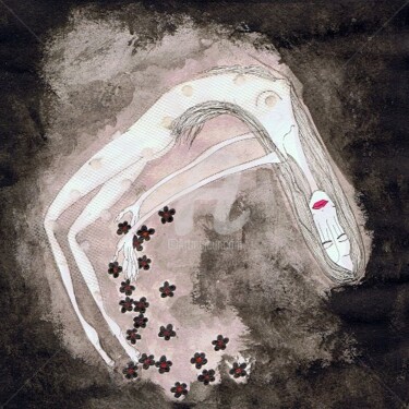 Peinture intitulée "Ophélie" par Nancy Van Reeth, Œuvre d'art originale