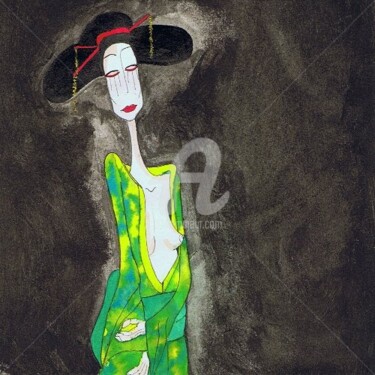 Malerei mit dem Titel "Sayuri" von Nancy Van Reeth, Original-Kunstwerk