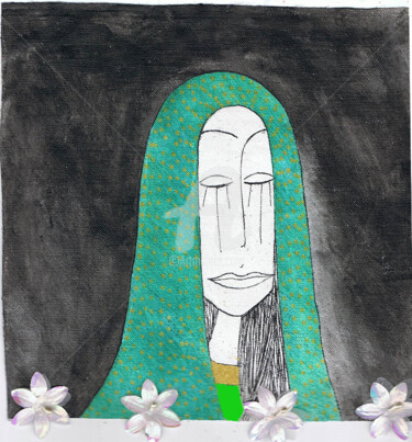 Картина под названием "Suaire Dorothée" - Nancy Van Reeth, Подлинное произведение искусства, Другой