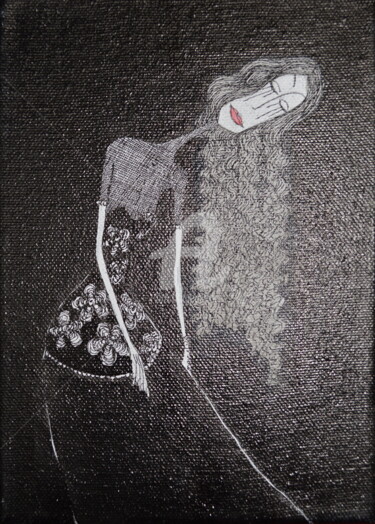 Картина под названием "Gretchen" - Nancy Van Reeth, Подлинное произведение искусства, Чернила