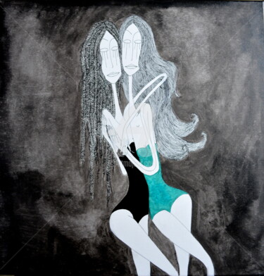 "Lily&Lou" başlıklı Tablo Nancy Van Reeth tarafından, Orijinal sanat