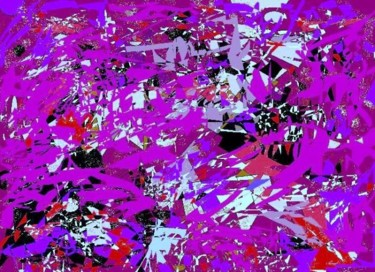 Painting titled "purple acid" by Nancy Forever, Original Artwork, Oil